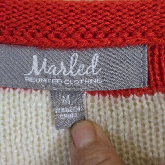 Marled Reunited American Flag Patriotic Sweater Size M - Picture 3 of 4